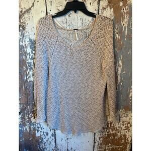 Free People Poppy Seed Pullover in Oatmeal XS